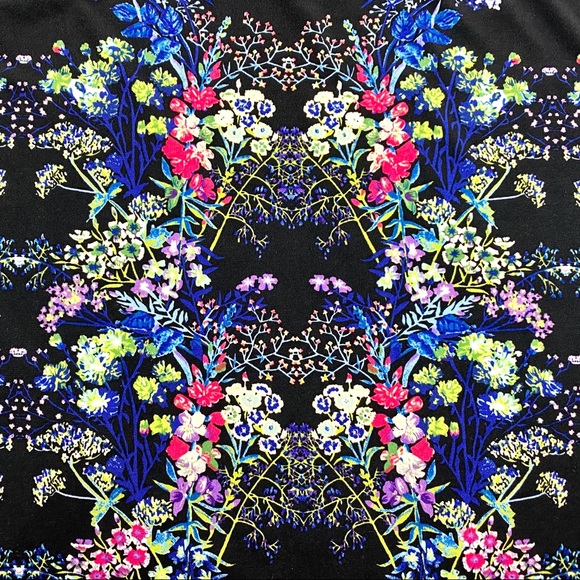 Nicole Miller Shift Sleeveless Midi Floral Dress L - Picture 7 of 9